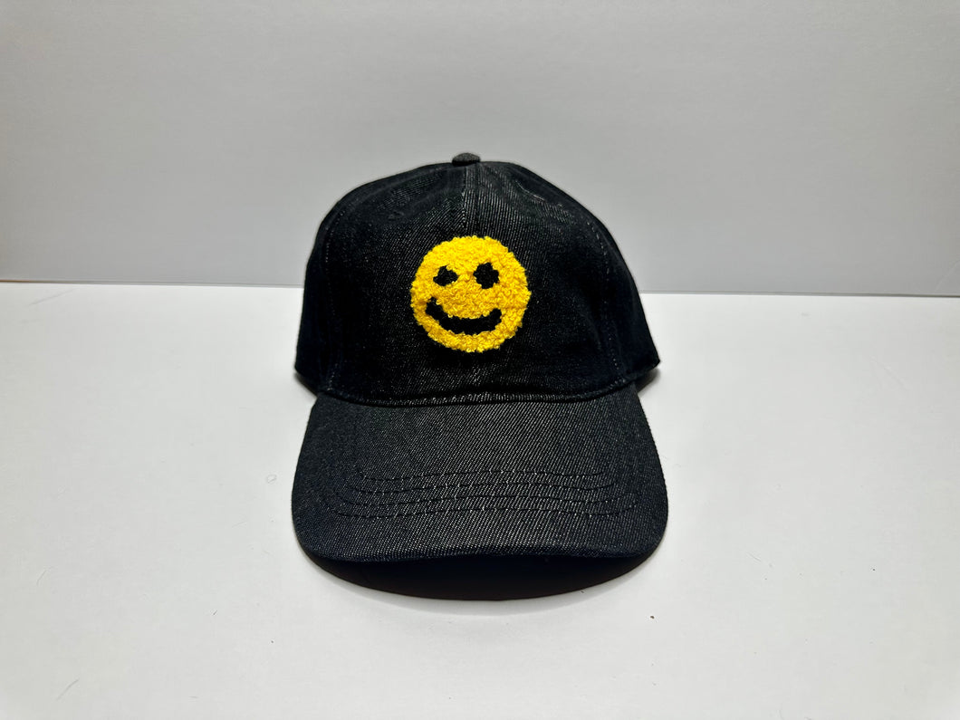 Denim Smiley Face Dad Hat