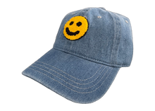 Load image into Gallery viewer, SMILEY FACE DENIM DAD HAT
